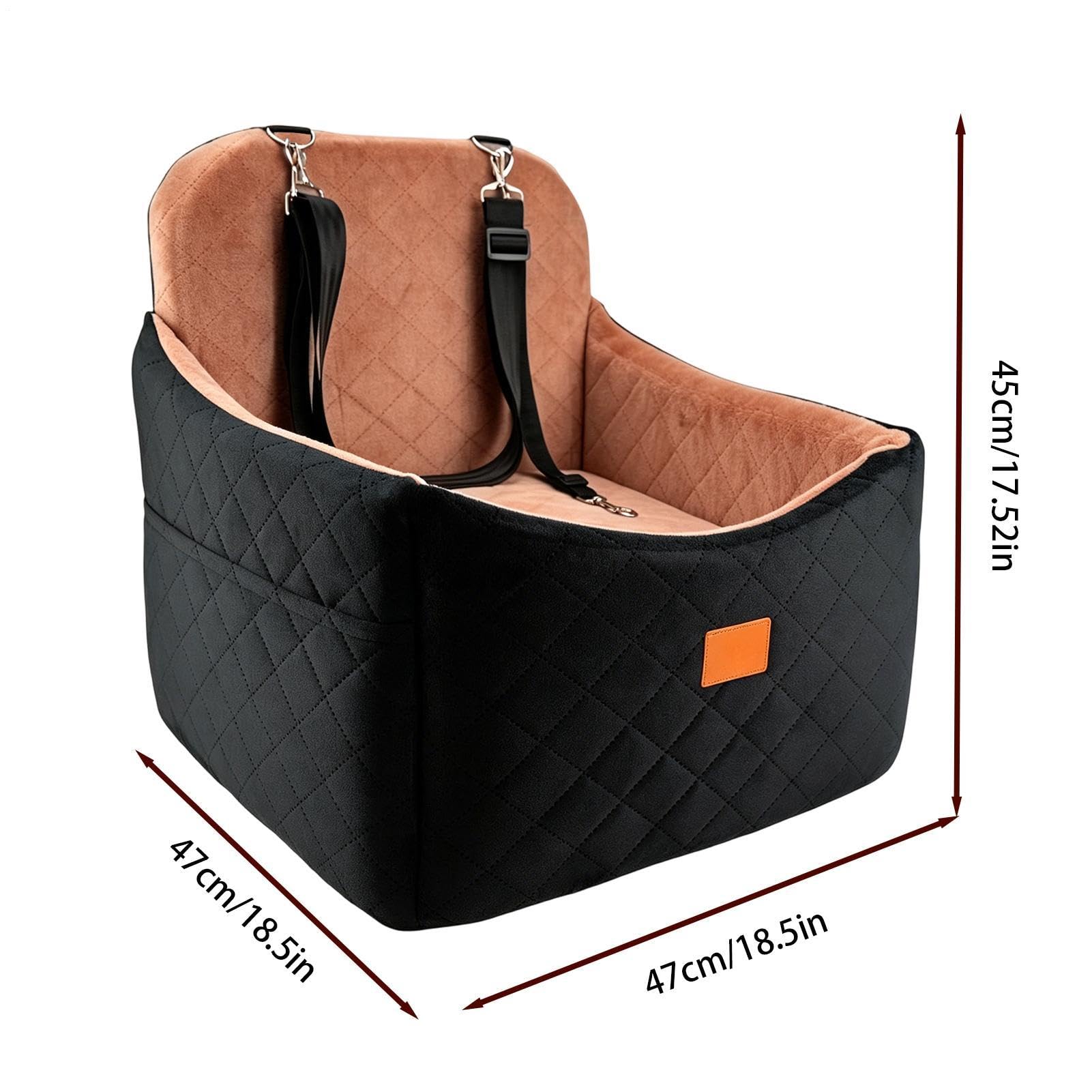 Hunde-Booster-Autositz Memory-Reise-Transportbox | Welpen-Autositz für SUV Ladekofferfläche Pendeln Kurzstrecke Langfahrt Urlaub Tierarztbesuch Park