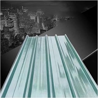 1.2mm Thick Corrugated Roofing Sheets,Silent Self-Cleaning Roofing Sheet,Clear Roof Sheet,Roof Wall Sheets,Roofing Tiles Rainproof Board,for Greenhouse Carport(Color:10pcs,Size:0.9*1.4m/35*55in)