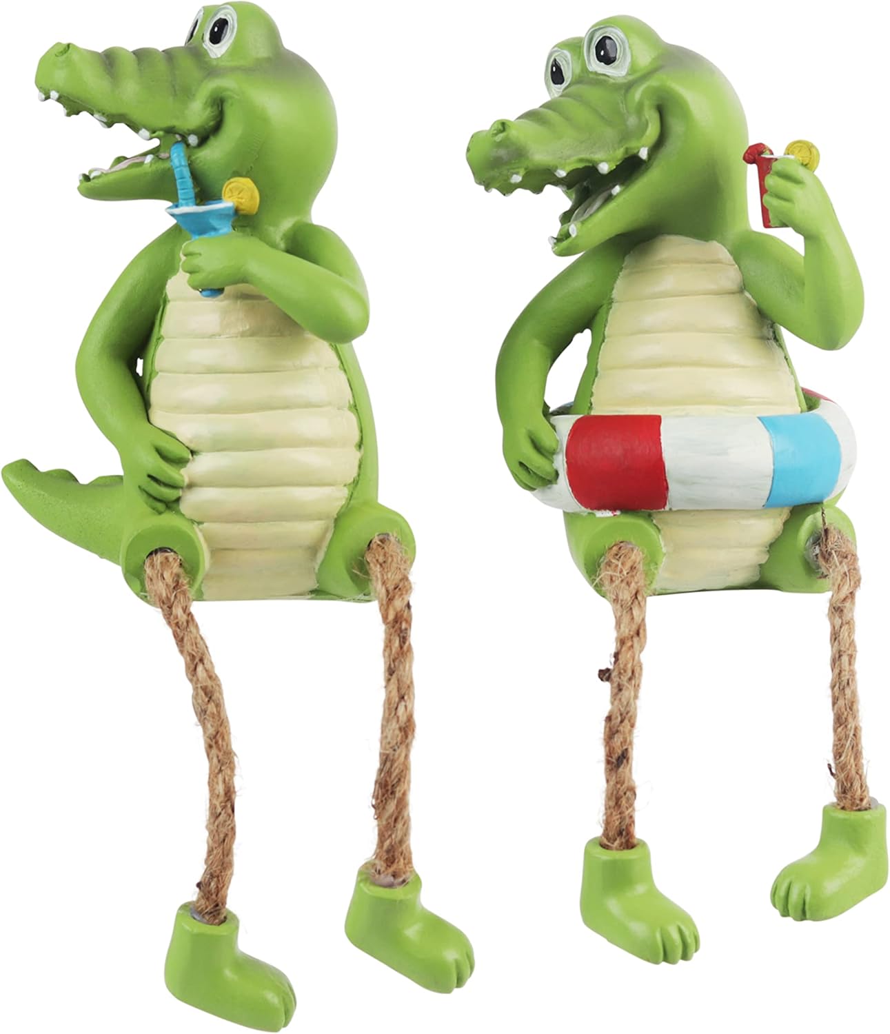 Novelty Shelf Sitters with Dangling Legs for Home décor (Brown)