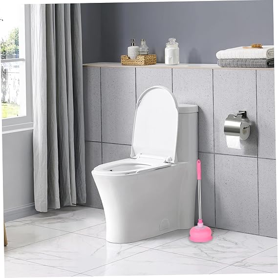 Toilet Brushes & Holders, Toilet Plunger with Extended Handle Powerful Suction Thickened Rubber Plunger Easy to Remove & Clean Sink Plunger for Bathroom Floor Drains and Pools