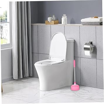 Toilet Brushes & Holders, Toilet Plunger with Extended Handle Powerful Suction Thickened Rubber Plunger Easy to Remove & Clean Sink Plunger for Bathroom Floor Drains and Pools