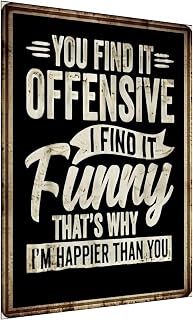 Men's Vintage Humor Slogan - Funny Sarcastic Metal Wall Decor for Bar, Man Den, Garage or Bathroom - Tin with Attitude, 8x12 Inch