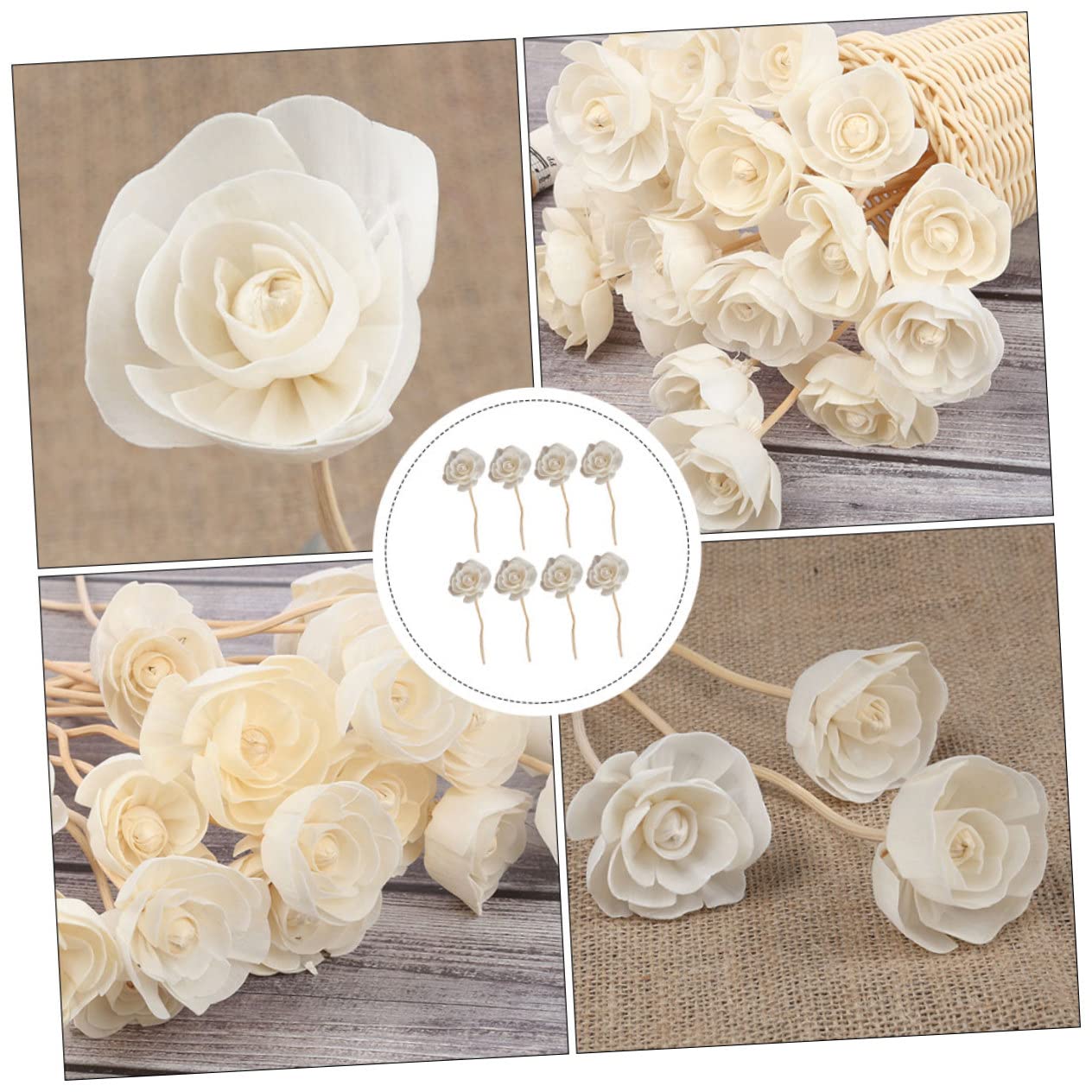 PRETYZOOM STK Rattan tonghua Diffusorsticks mit Blumendiffusor Rattan Room Fragrance Aroma-Diffusor-Sticks Zubehör für Aromadiffusoren im Schlafzimmer Diffusor-Tool hölzern