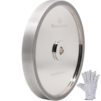 CBN Grinding Wheel 8 Inch 320 Grit, 8" x 1" Wide, 5/8" Arbor, Bench Grinder Wheel for Sharpening HSS, Lathe Tools, Chisels & Woodturning Tools, Fit 8-Inch Bench Grinders320 Grit