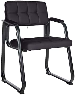 Sedia Visitatore Canada B in Similpelle nero