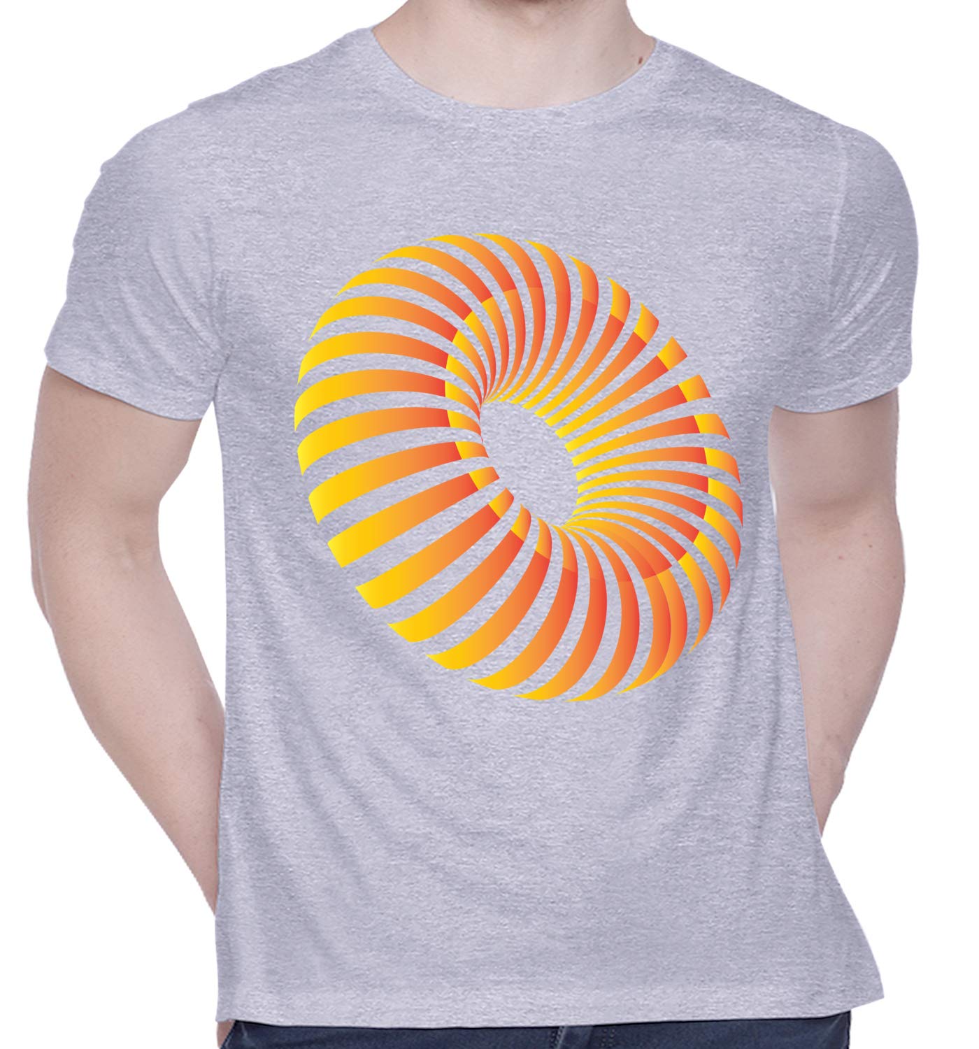 CreativiT Graphic Printed T-Shirt for Unisex 3D Donut: Tshirt Tshirt | Casual Half Sleeve Round Neck T-Shirt | 100% Cotton |