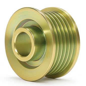 Overdrive Alternator Pulley for Ford 3G & 6G 8 Groove Serpentine Boost Output at Idle Premium Steel Replacement