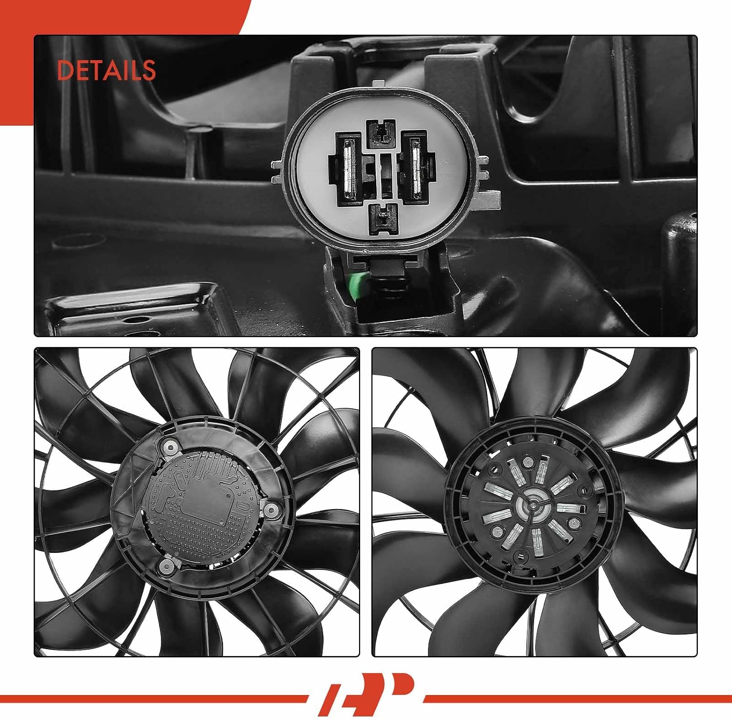 A-Premium Engine Radiator Cooling Fan Assembly with Brushless Motor Compatible with Select Buick Models - Envision 2021 2022 2023 2024 2025, 2.0L