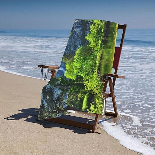 Miniatura 3 de Decktt Upper Yosemite Falls Yosemite National Park - Toalla de playa de 32 x 52 pulgadas, toalla de camping de microfibra de secado rápido, súper