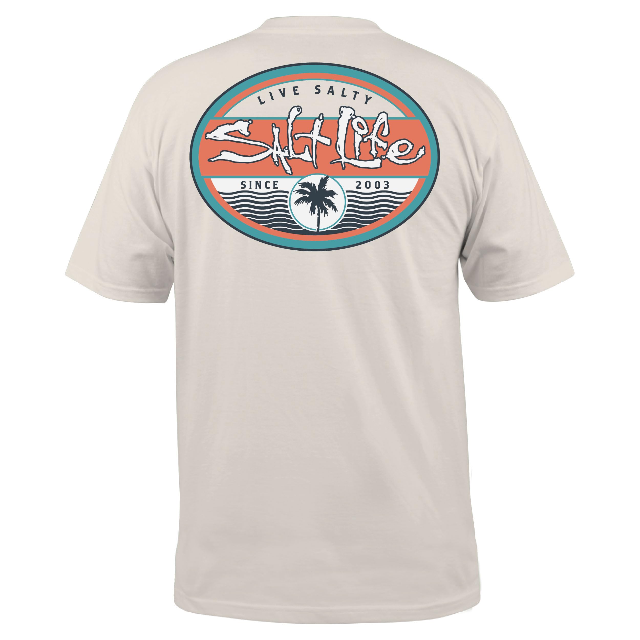 SALT LIFEmens Wavy Days Short Sleeve Classic Fit Shirt T-Shirt