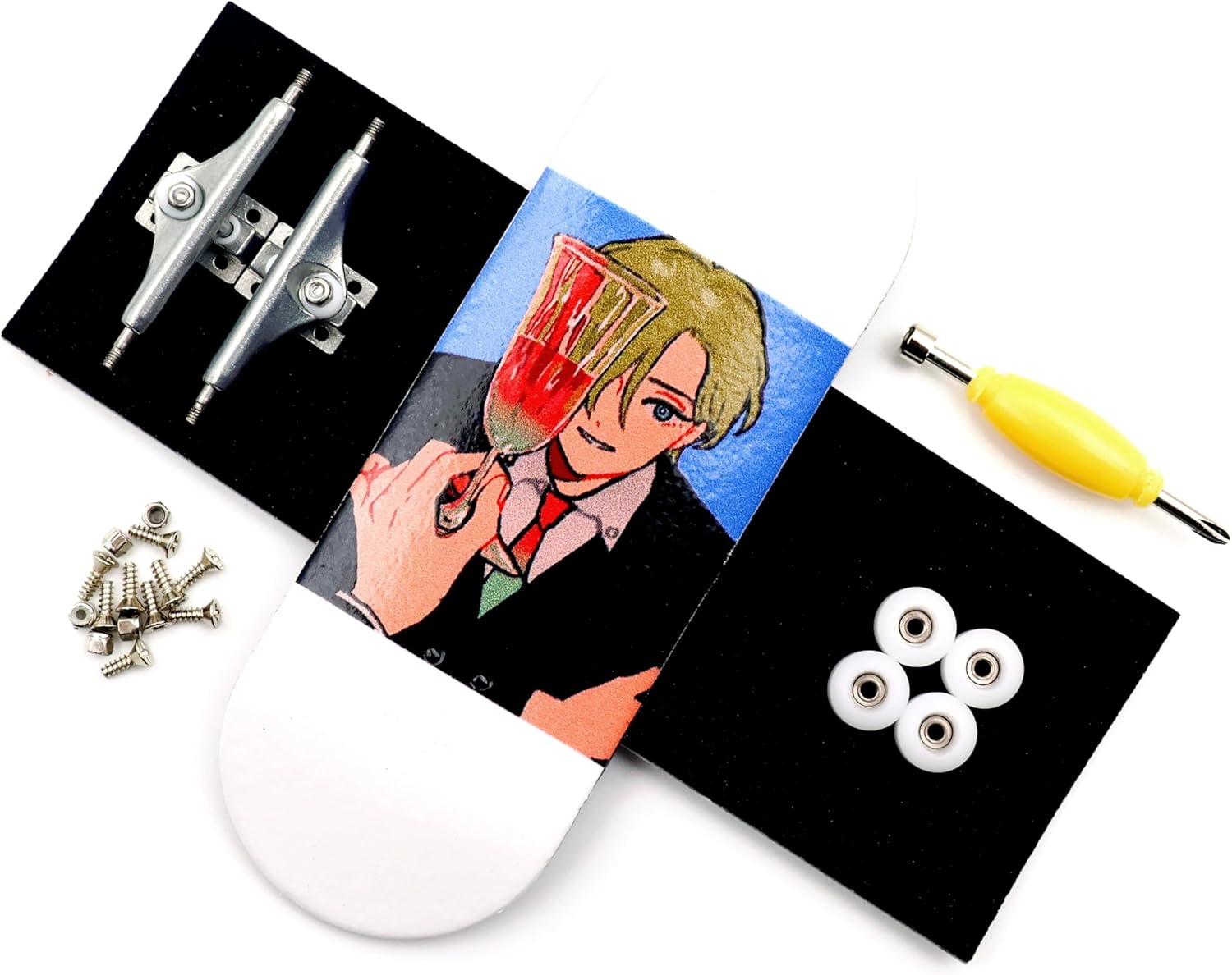 34mm Pro Fingerboard Set with Eureka 3.0 Finger Skateboard Trucks (Cheers)