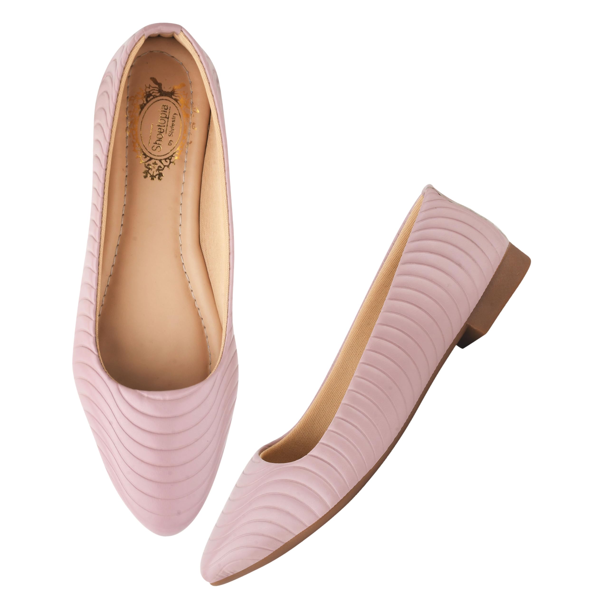 Women's Textured Bellies – Elegant Slip-On Flats with Wavy Design for Daily, Office & Casual-image-42