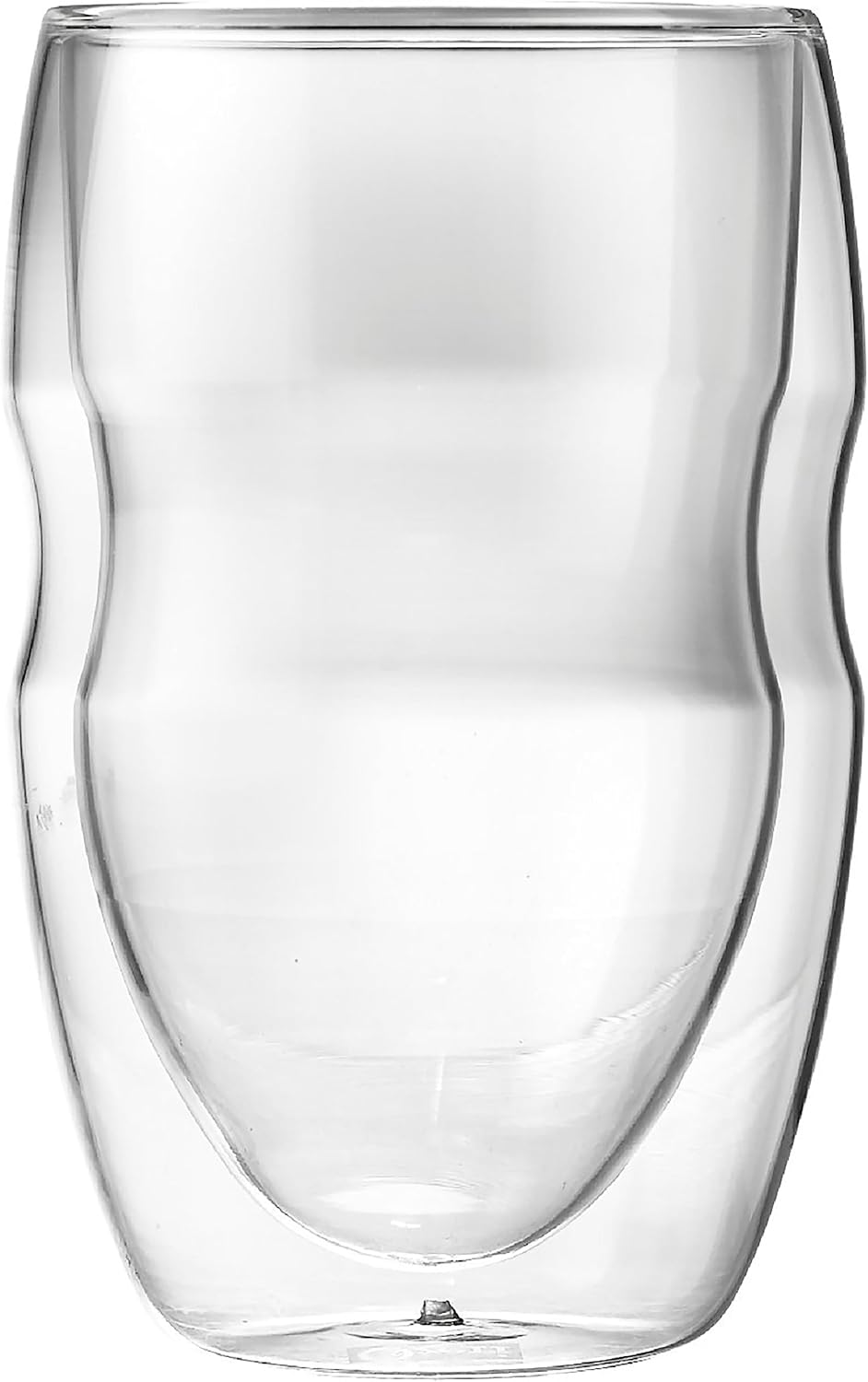 Ozeri Serafino Double Wall Insulated Beverage and Coffee Glasses, 12-Ounce | Patented Double Wall Design Suspends Drinks Within A Thermally Insulated Inner Wall, For A Captivating Visual Presentation