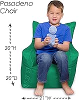 Vista 889 de Posh Creations Puf estructurado cómodo para jugar, leer y ver la televisión, Malibu Lounge, tela de lona para colorear, criaturas