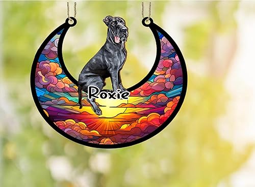 Vista 118 de LOVELYPOD Adorno de Navidad personalizado de perro pastor alemán, atrapasoles conmemorativo, adorno de Navidad de pastor alemán con nombre, pérdida