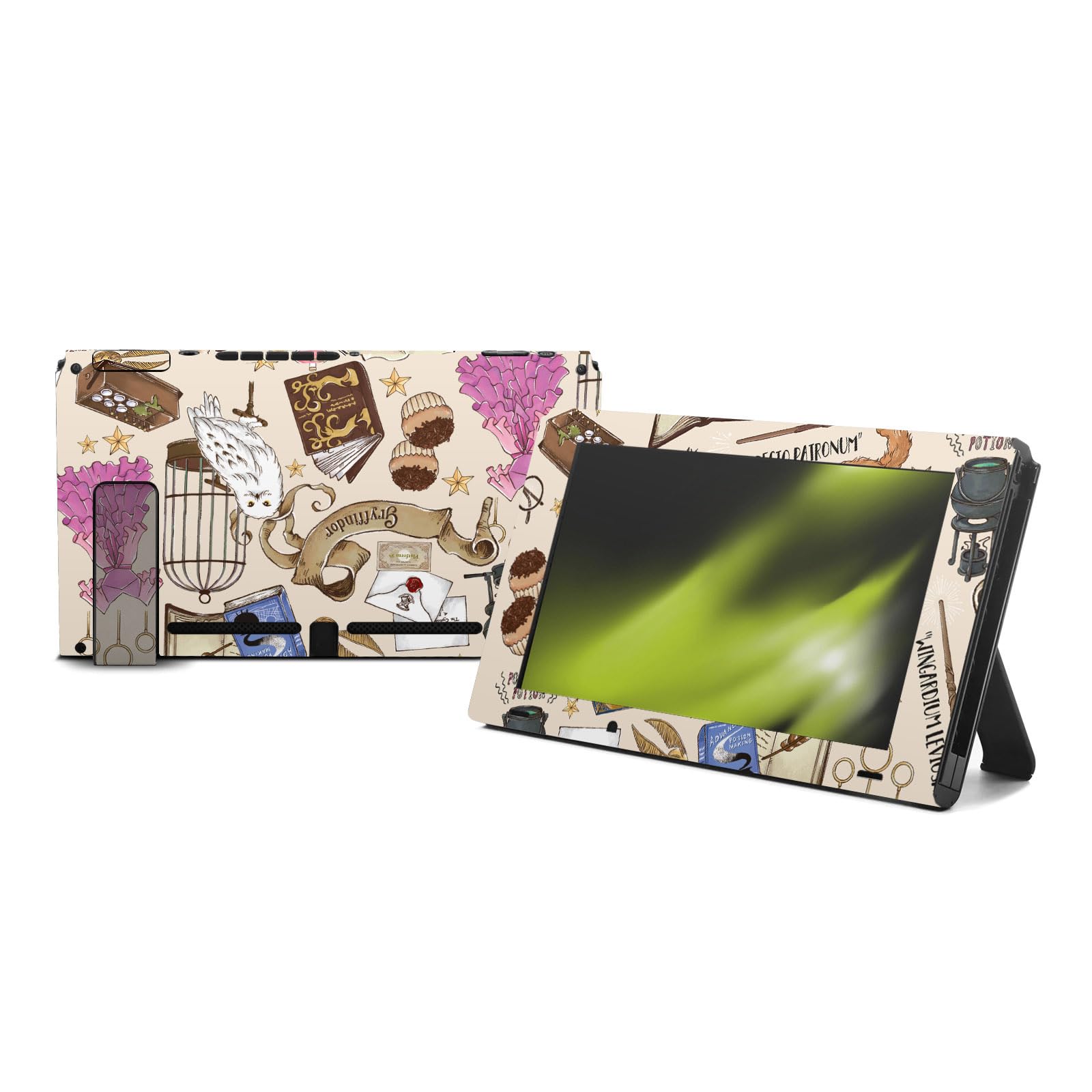 Head Case Designs sous Licence Officielle Harry Potter Motif De Poudlard Graphiques Vinyle Autocollant De Jeu Peau Compatible avec Nintendo Switch Console & Dock & Joy-Con Controller Bundle