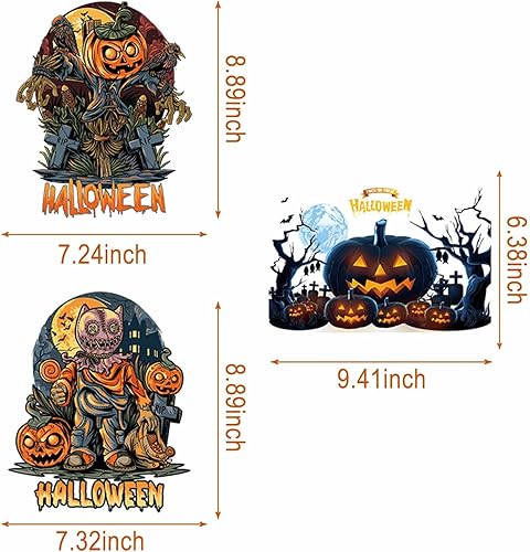 Miniatura 2 de Calcomanías de transferencia para planchar de Halloween, parches para planchar de Halloween, calcomanías de vinilo de transferencia de calor para