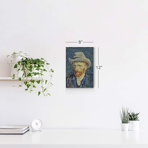 Miniatura 5 de Smile Art Design Vincent Van Gogh Autorretrato con sombrero de fieltro gris, invierno 1887-88, lienzo impreso para pared, arte clásico y moderno,