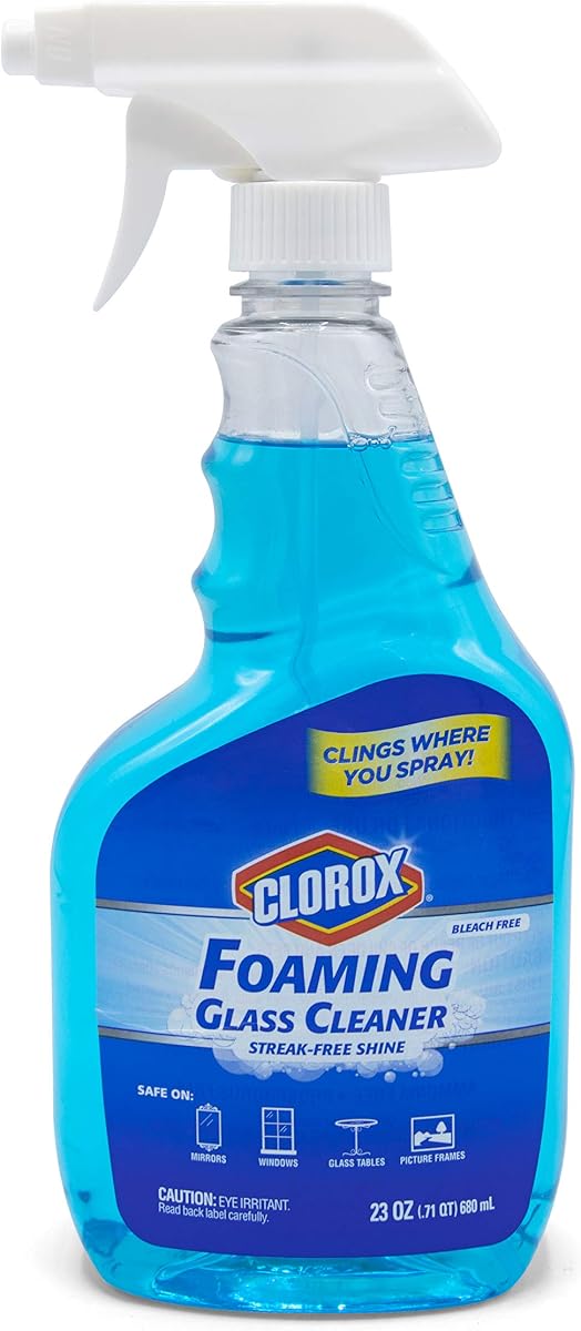 Foaming Glass Cleaner Trigger Spray, Fresh Scent, 23 Oz