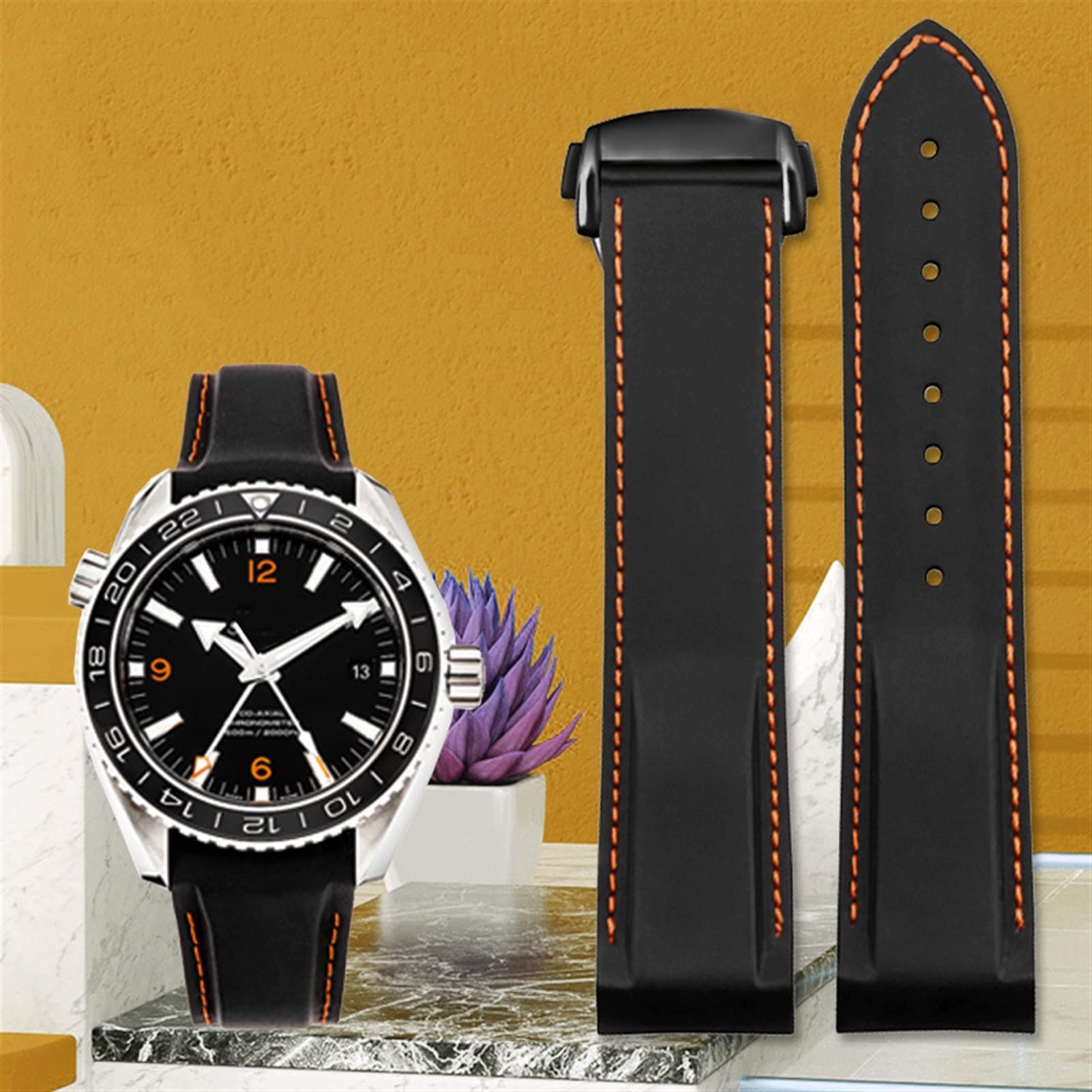 INFRI Convient pour les bracelets de montre en silicone de 20 mm 22 mm avec sangles de bracelet incurvé pliable.