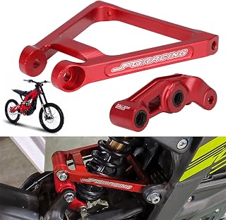 JFG RACING Sur Ron Suspension Link Kit + Triangle Aluminum 7075, for Surron Light Bee X/S Segway X160/X260 Electric Dirt Bike EBike, Red Suspension Linkage + Triangle