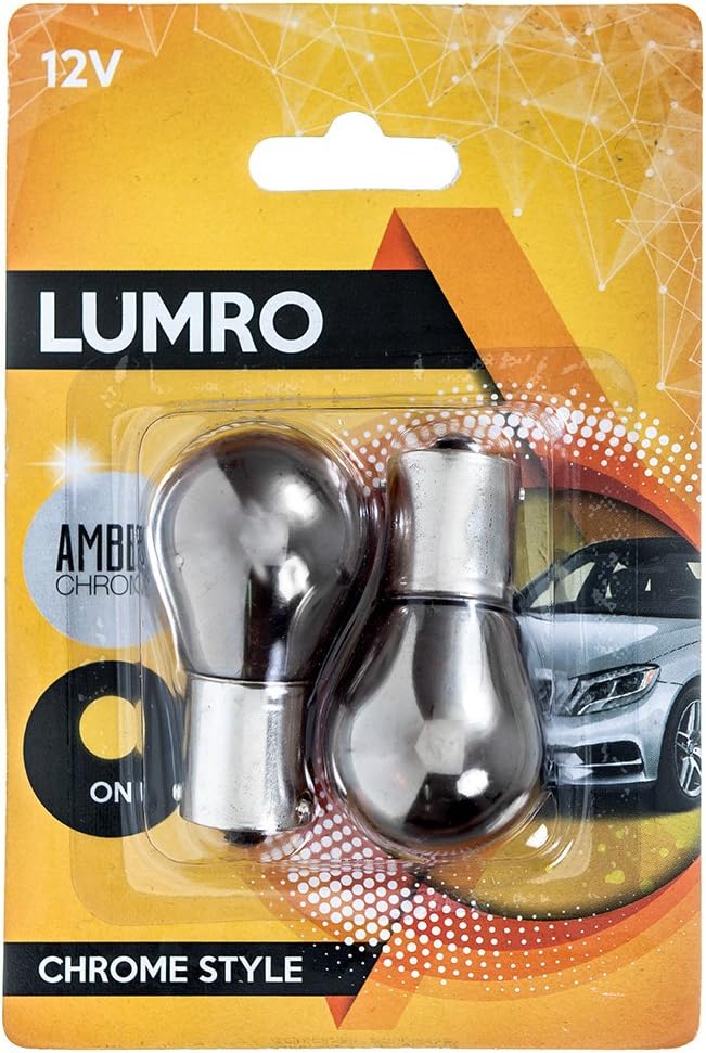 LUMRO PY21W BAU15S 581 Chrome Amber Indicator Bulbs Amazon.co.uk