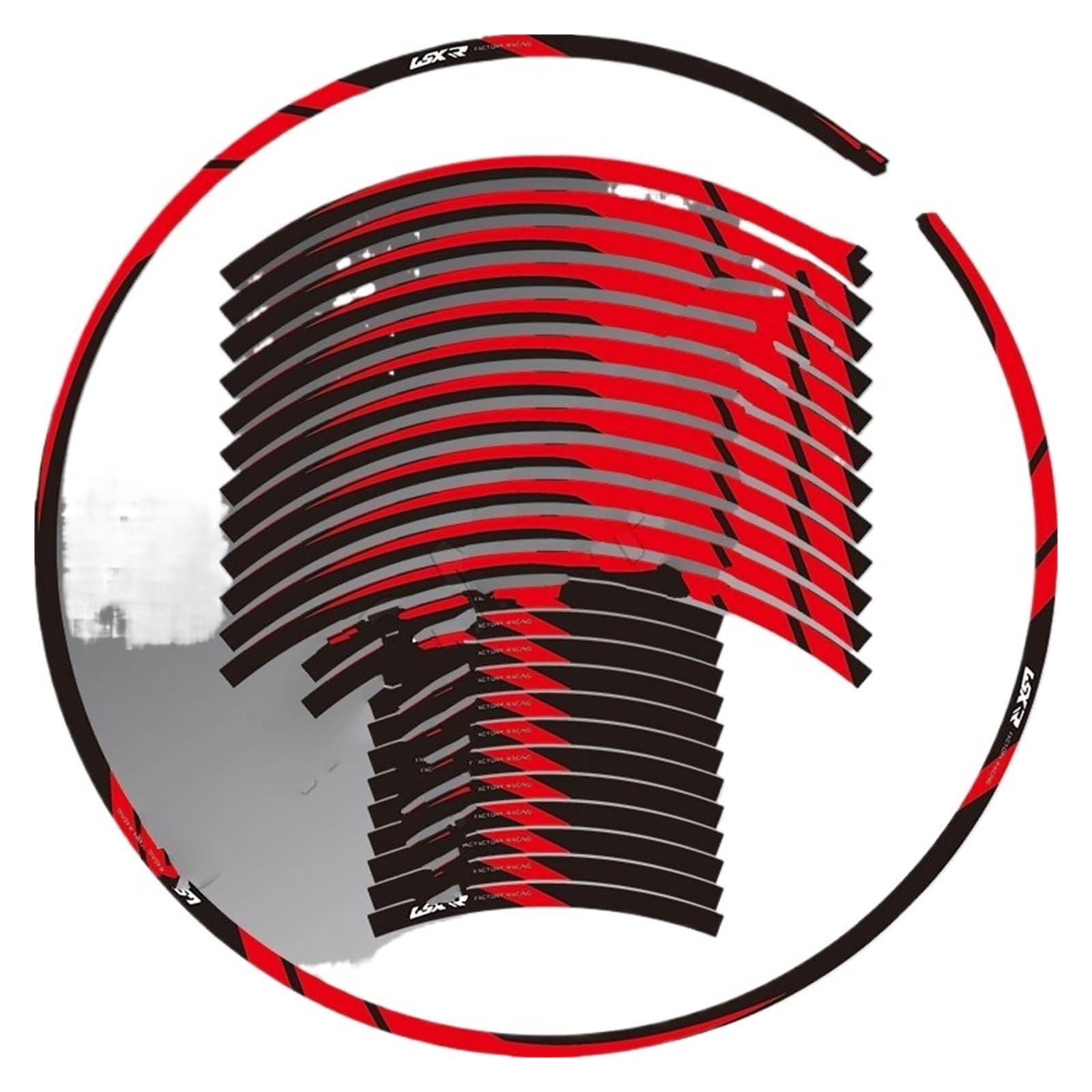 Hub Decals Rim for S&uzuki for GSXR for GSX for GSR GSX250R GSX650R GSX750R 17'' Motorcycle Sticker Rim Decal Stripe Tape Stripe Tape(Red)