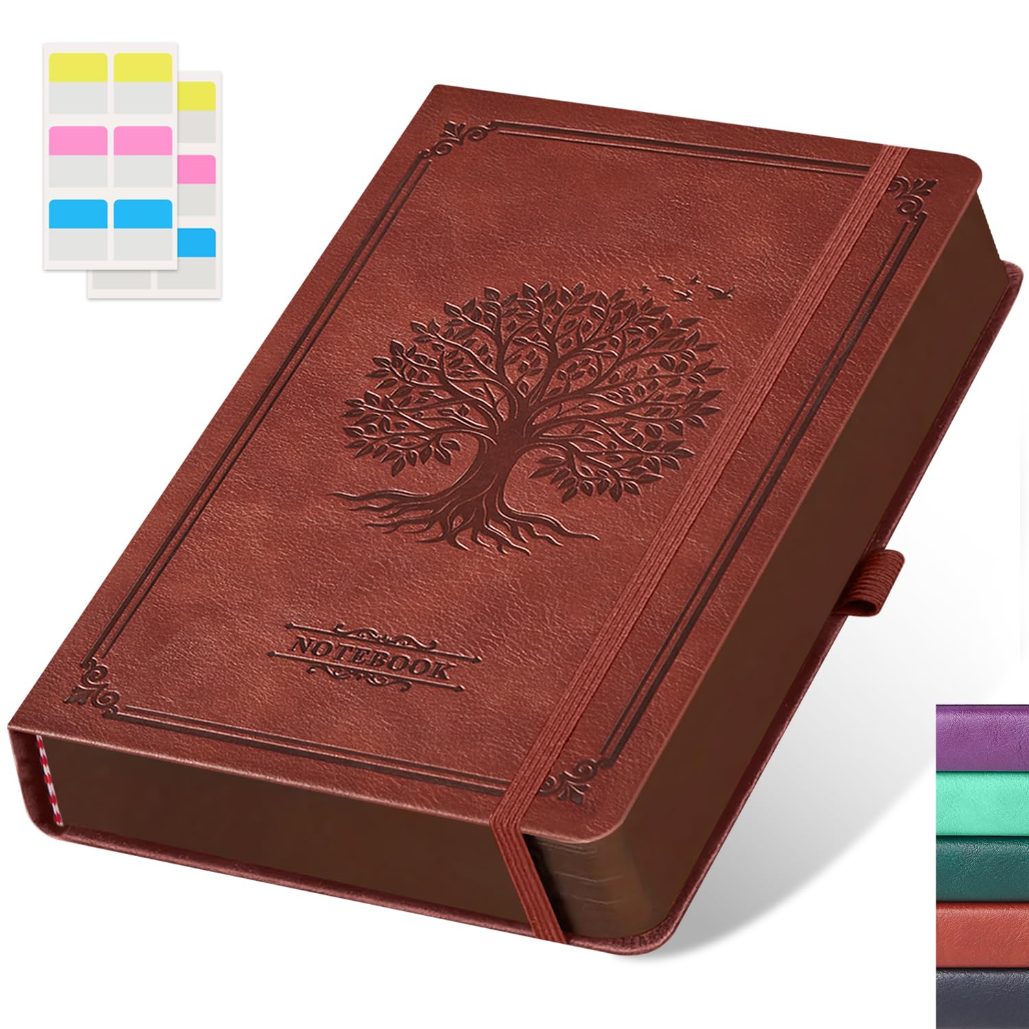 Lined Journal Notebook for Women Men, 320 Pages A5 Journaling Notebook College Ruled with 100GSM Thick Paper, Hardcover Leather Notebook for Work Writing Note Taking Diary, School, 5.7'' X 8.4''