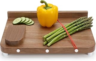 Adaptive One Handed Cutting Board with Bread Stops & Steel Spikes