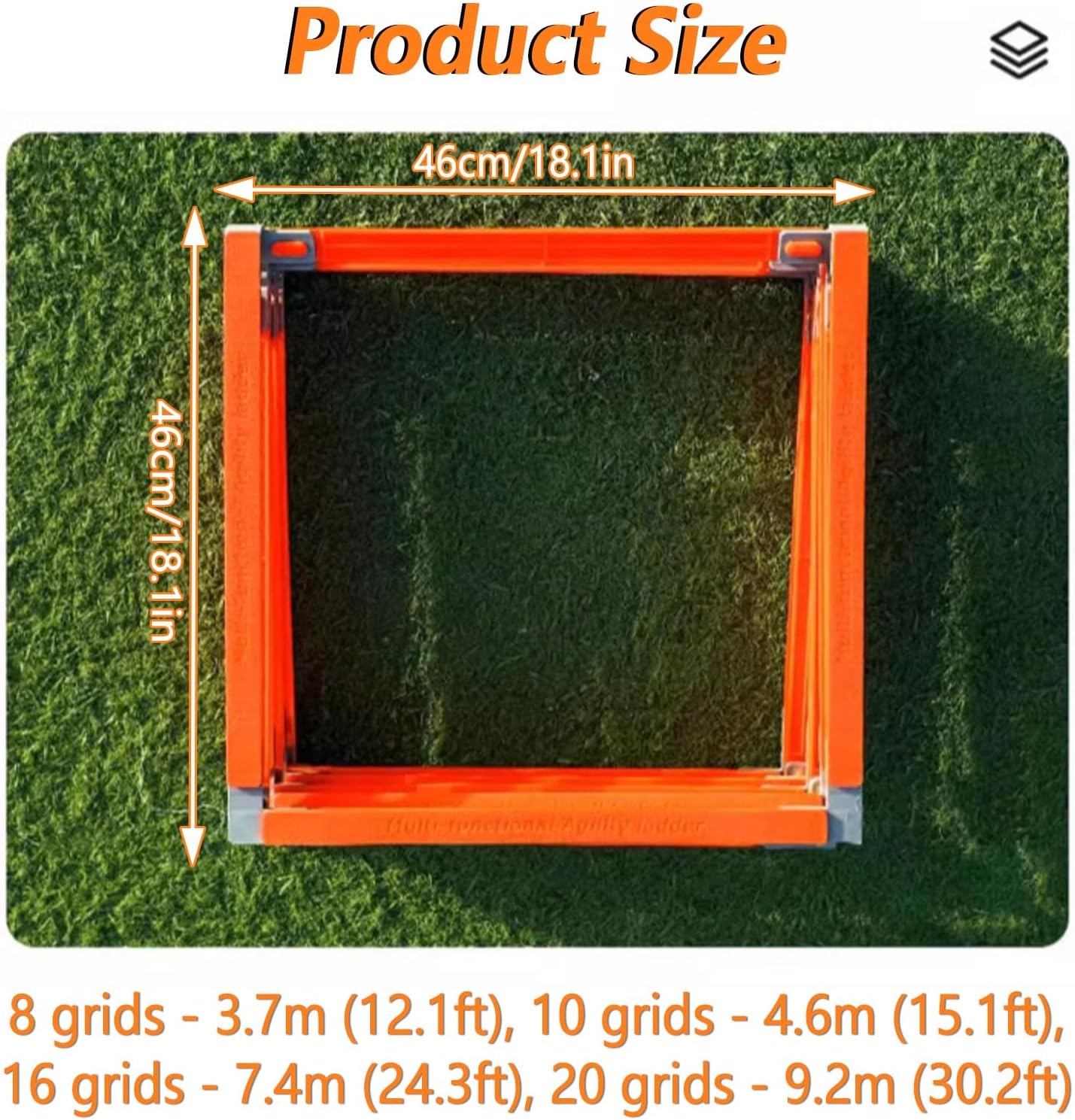 Training Ladder for Footwork, Sports Agility Ladders, Lightweight Athletic Training Equipment, Multi-Functional Use, Easy Assembly, for Outdoor Workout(20 grids)