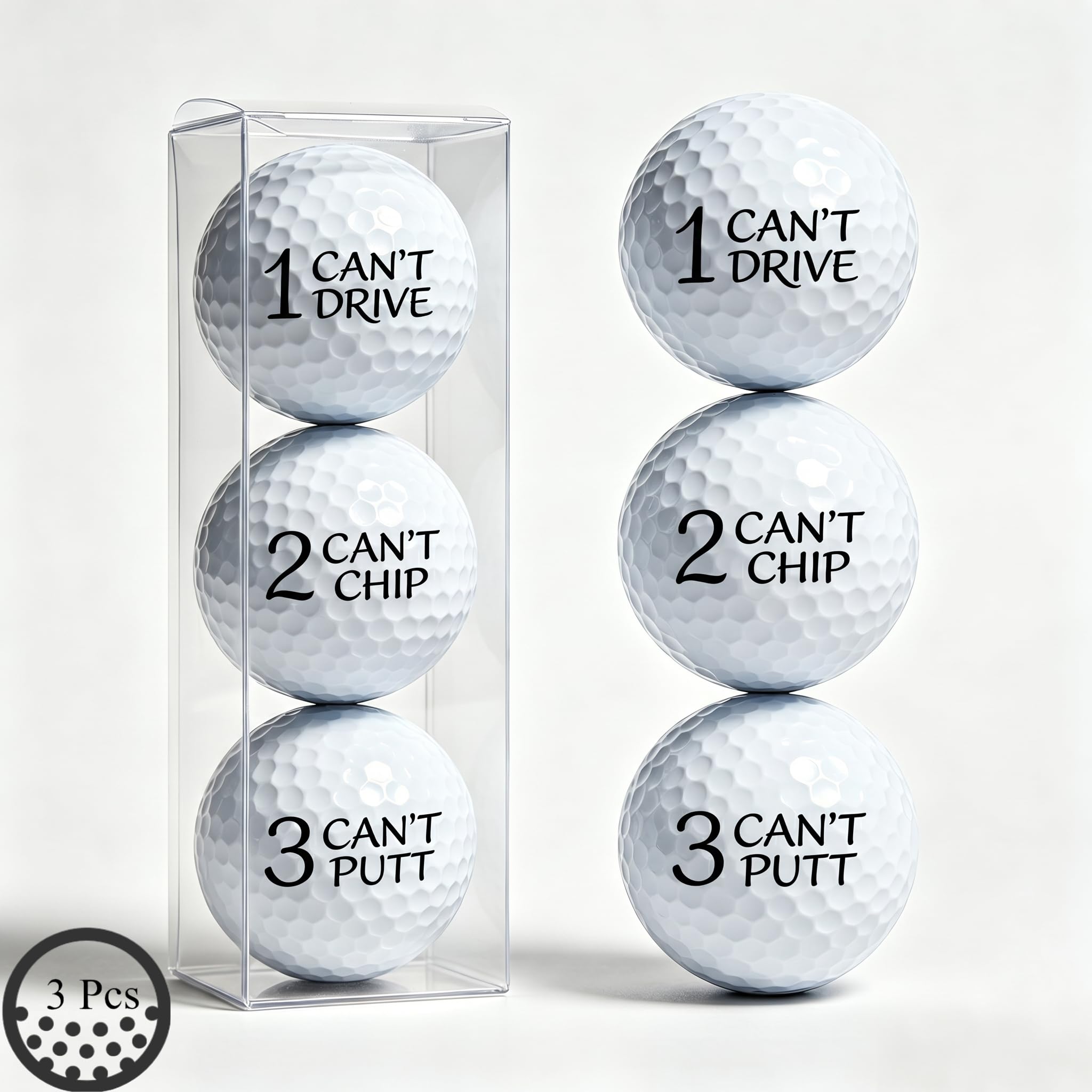 3 Pcs Funny Golf Gifts for Men UK, Novelty Joke Golf Balls, Fun Gag Gift for Him, Rude Golf Ball Set, Silly Golfing Presents for Golfers Mens Golf Lovers Secret Santa Christmas Birthday Present