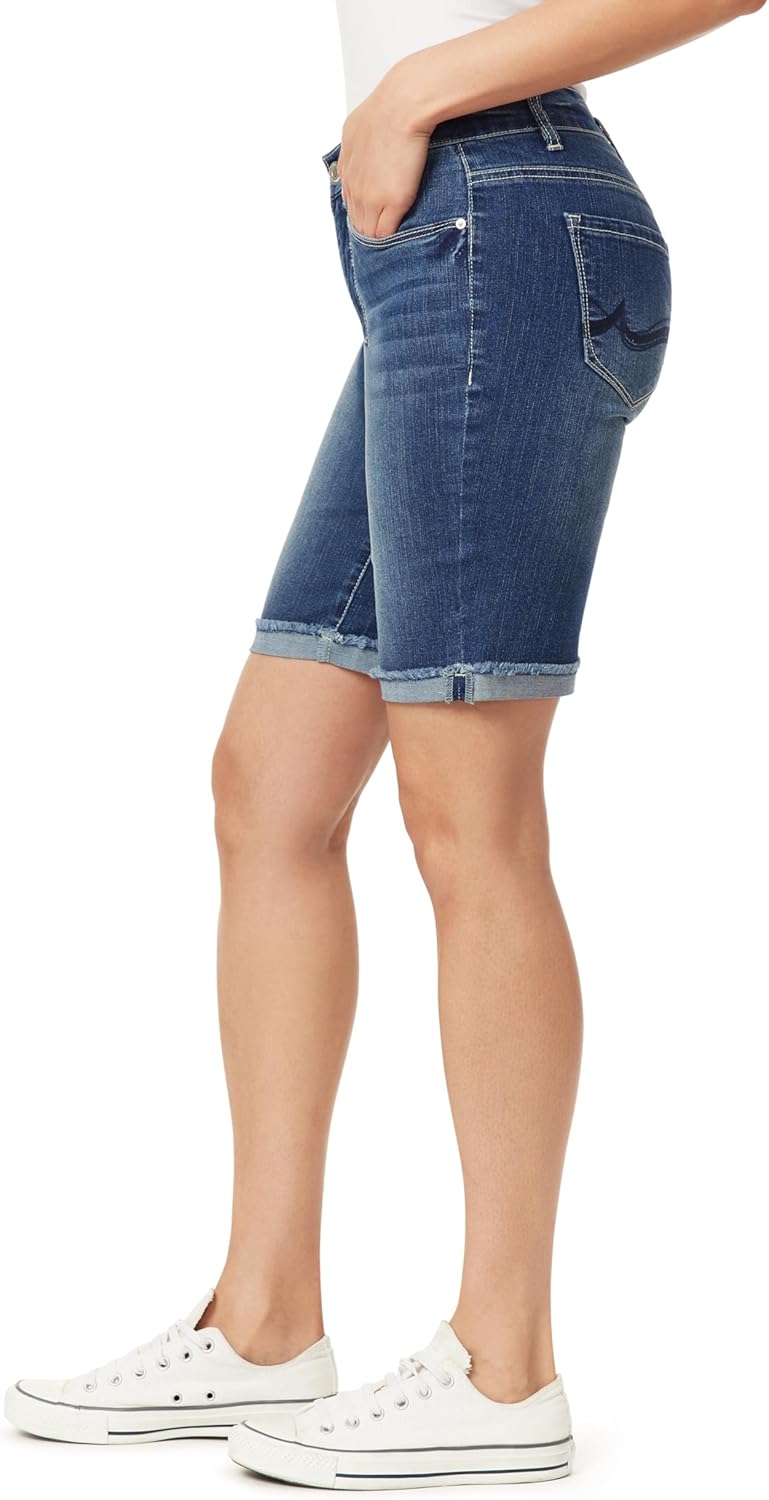 Angels Forever Young Women's 9" Signature Denim Bermuda Shorts