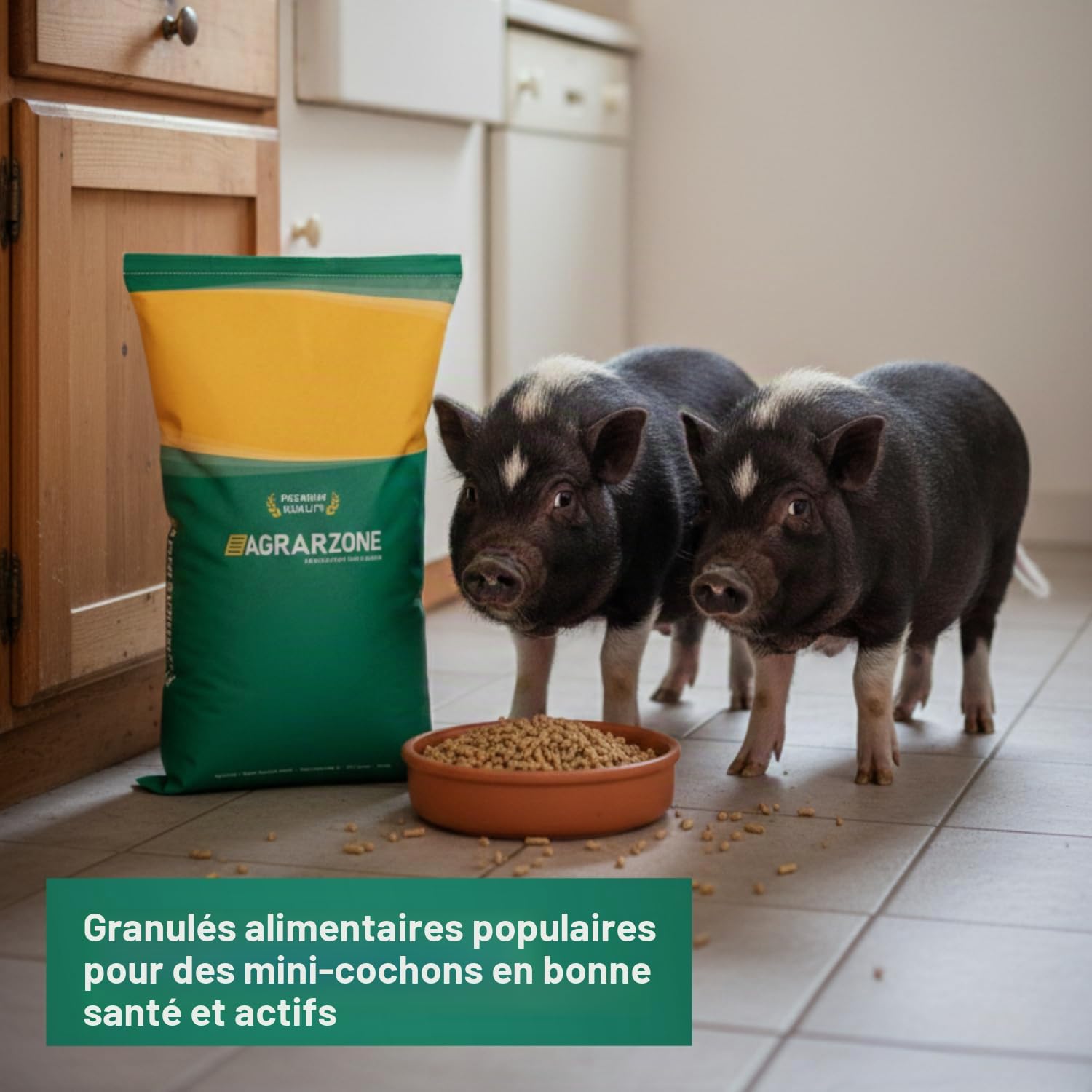 Agrarzone Nourriture pour Mini-cochons en granulés 20 kg - Nourriture pour Mini-cochons, cochons Nains et cochons Teacup - 100% sans OGM et nettoyée Plusieurs Fois