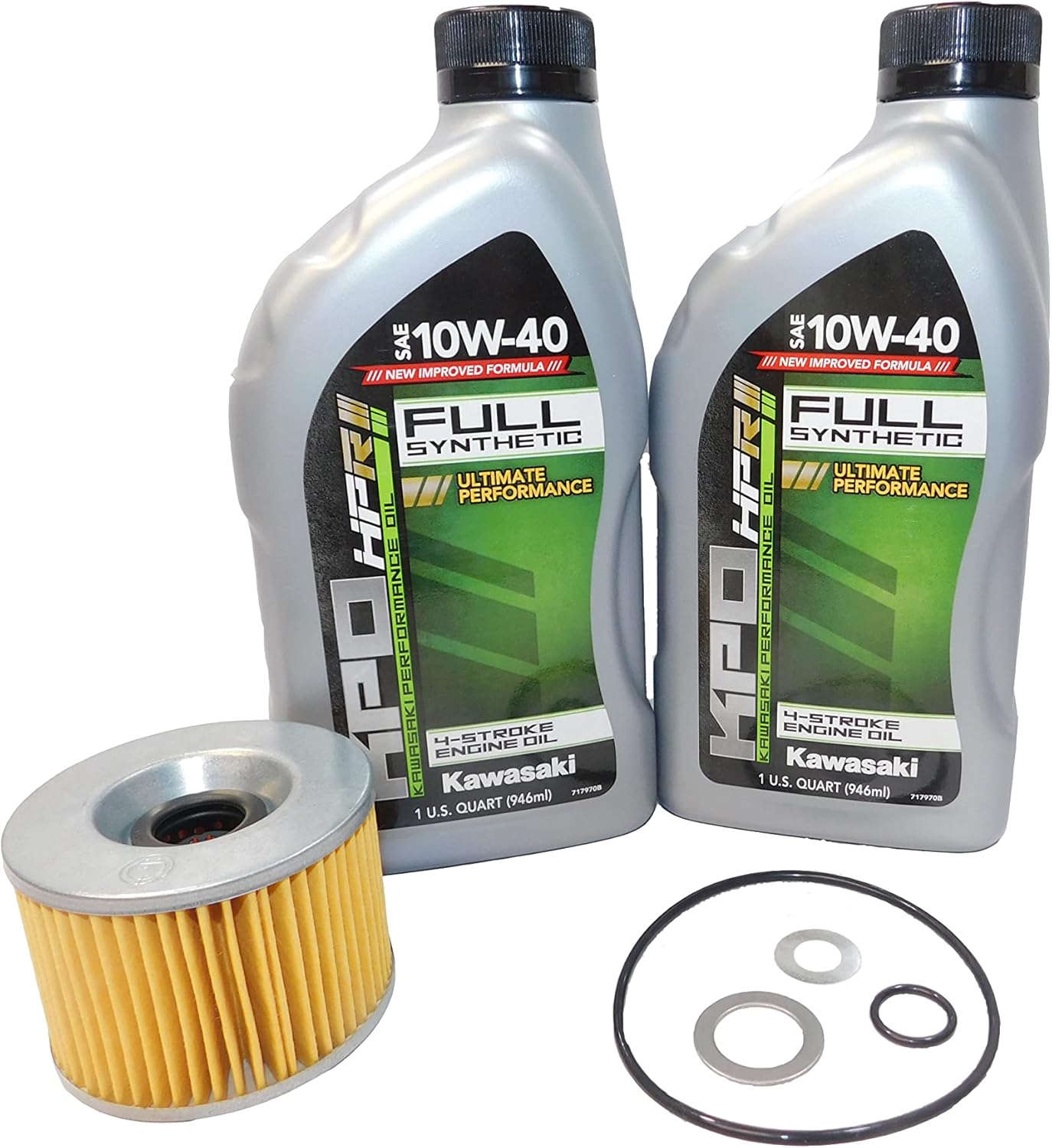 1986-2012 Kawasaki Ninja 250 250R EX250 OEM Full Synthetic Oil Change Kit KAW114