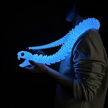 47.5inch Super Large 3D Printed Snake Fidget Toys,Glow in The Dark,Huge Animal Extra Big Size Stuff,Flexible 3-d Printer Long Figurines,XXL Giant 3 d.Dragons,Three D Cool Action Figures
