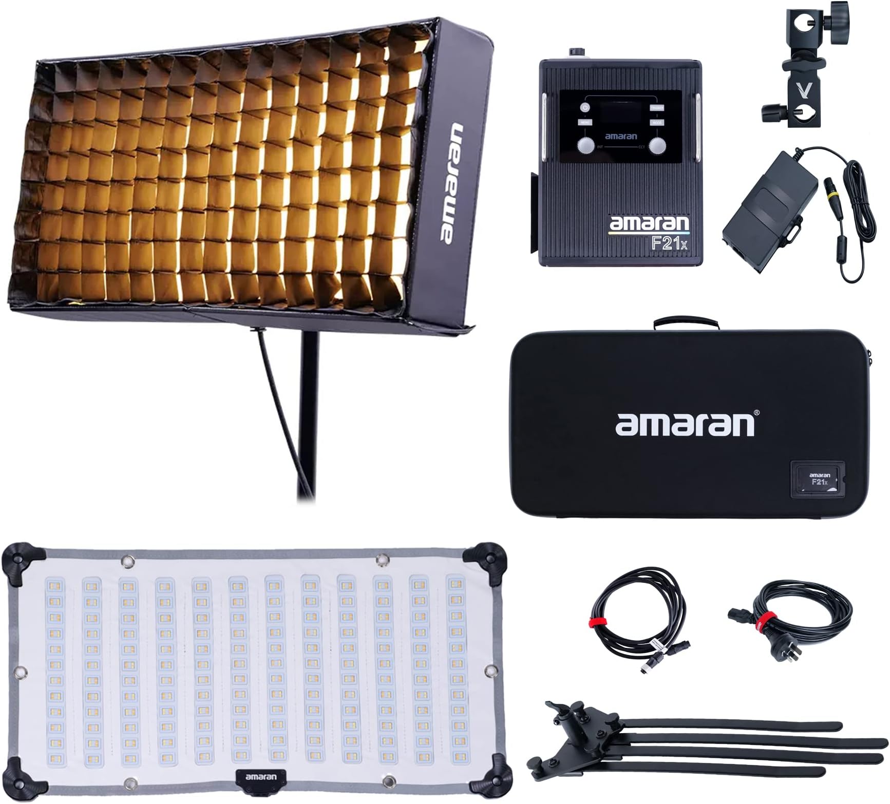 AputureAmaran F21x 100W Flexible LED Video Continuous Photo Lighting 2500k-7500k Supports APP Control DMX 9 Built-in Lighting FX