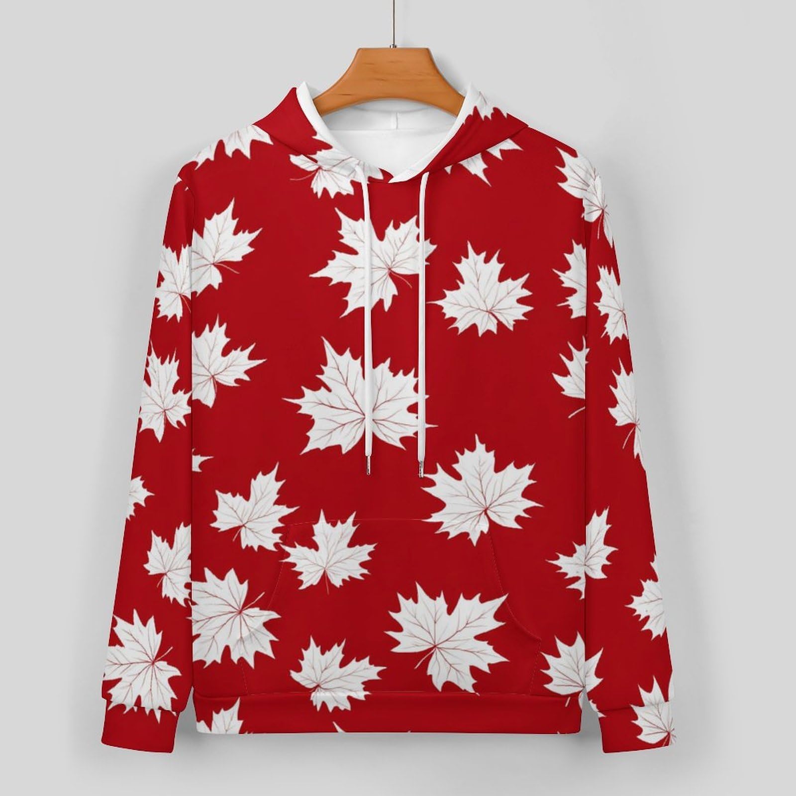 Canada acero Canada Flag Tute per gli Uomini Manica Lunga Felpa Con Cappuccio E Pantaloni Della Tuta Joggers Set Moda Tute