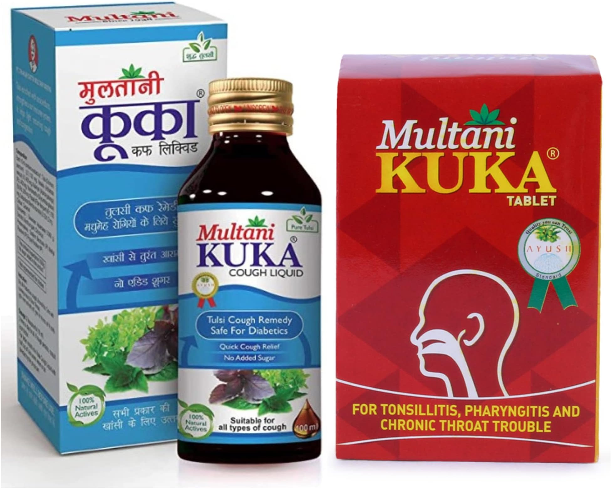 - Kuka Tablet 100 Tablet With Kuka Cough Liquid Sugar Free (No Sugar Added) 100 Ml | Combo Pack