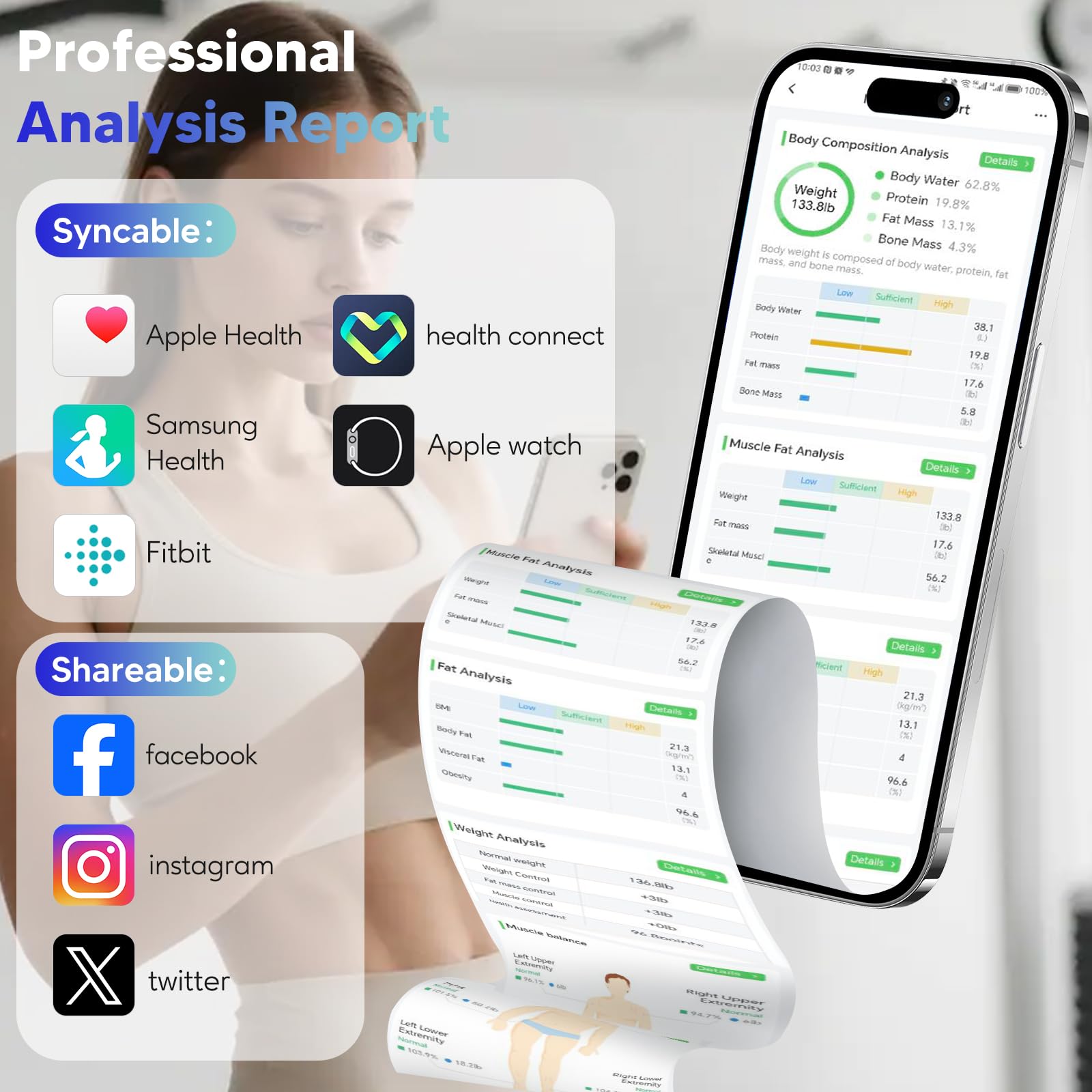 Arboleaf Smart Scale For Body Weight And Fat, Bluetooth - View #7