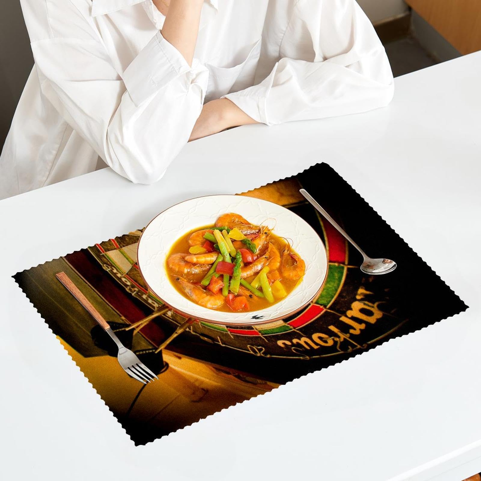 Cool Sport Dart-Tischsets, waschbar, rutschfest, Wärmeisolierung für Küche, Esszimmer, Restaurant, 45,7 x 30,5 cm, 6 Stück