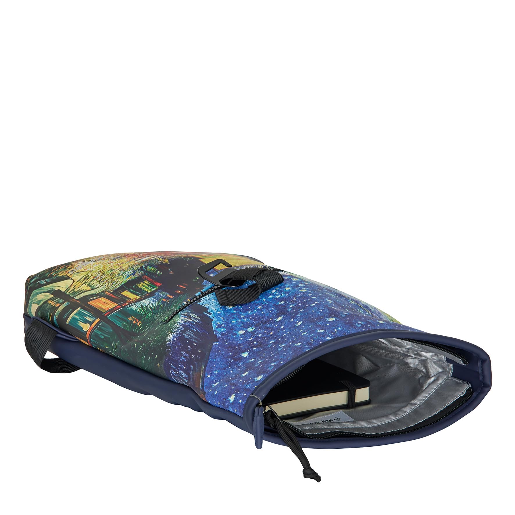 New Rebels Mart Los Angeles Cafe at Night Wasserabweisender Rucksack – 7l Rolltop – Modische Tasche Für Jedes Abenteuer – Wasserabweisender Rucksack Unisex - Night Darkgreen
