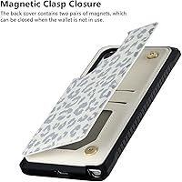 Vista 6 de iCoverCase Funda de piel sintética compatible con Samsung Galaxy S22 Ultra Wallet con soporte para tarjetas, ranuras para tarjetas, función atril