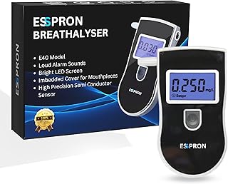 E-40 Portable Alcohol Testing Machine, Breathalyzer with Semi-Conductor Sensor, Reliable Breath Analyzer Alcohol Meter, Compact Alcohol Tester for Personal & Professional Use
