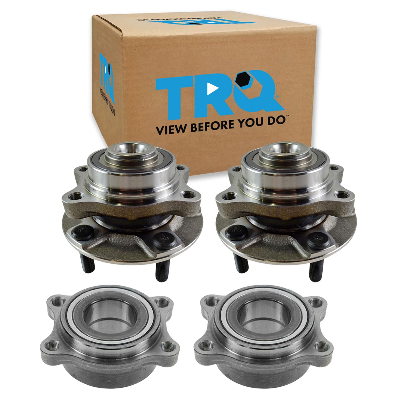 TRQ 2 Piece Wheel Bearing &amp; Hub Assembly Set
