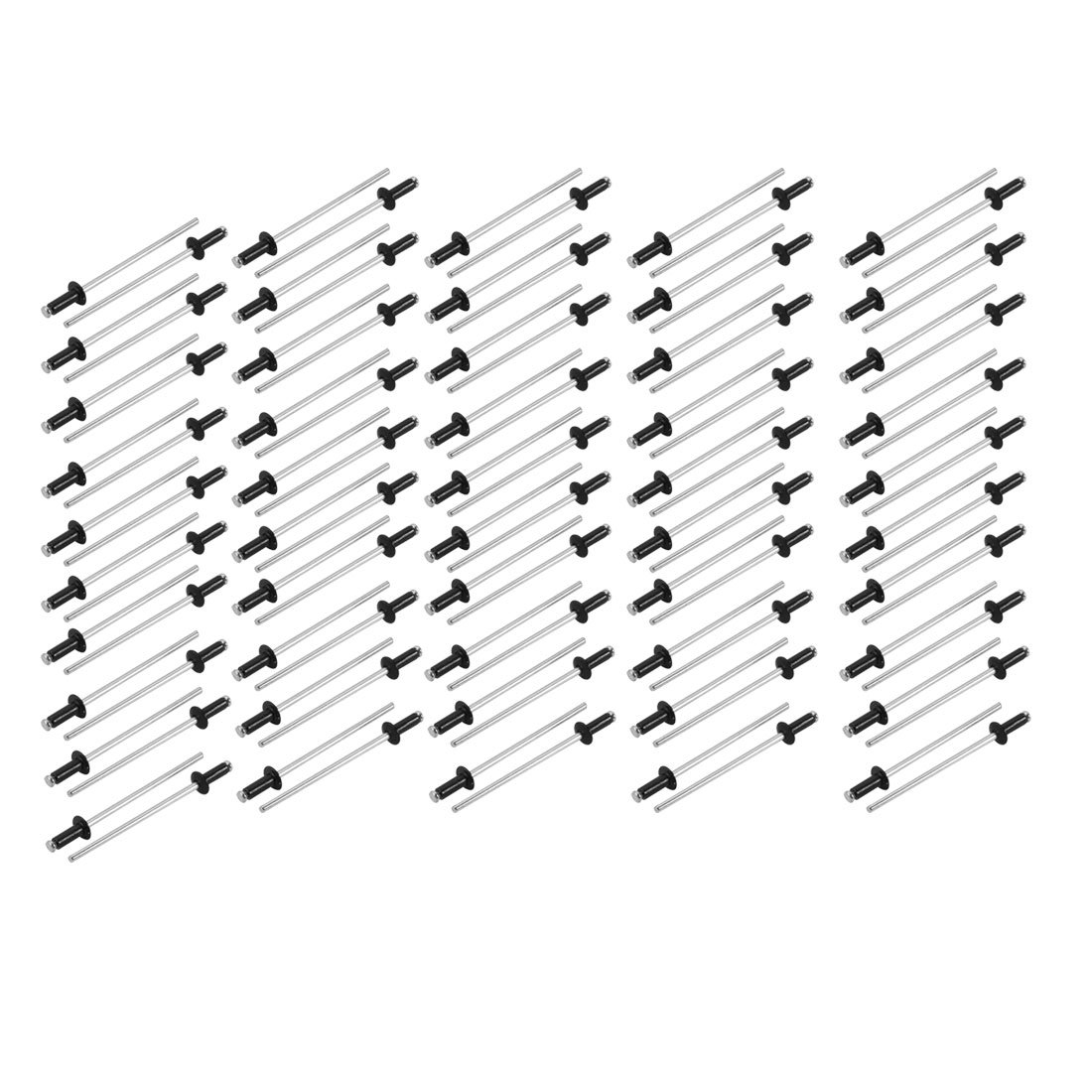 Uxcell M2.4x6mm Aluminum Countersunk Rivets – 50-Pack, Silver Tone, Open End Mandrel Rivets For DIY & Repairs