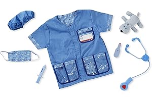 Melissa & Doug Veterinarian Role Play Costume Dress-Up Set (9 pcs)