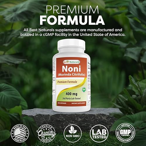 Miniatura 5 de Best Naturals Noni 400 mg 240 Cápsulas