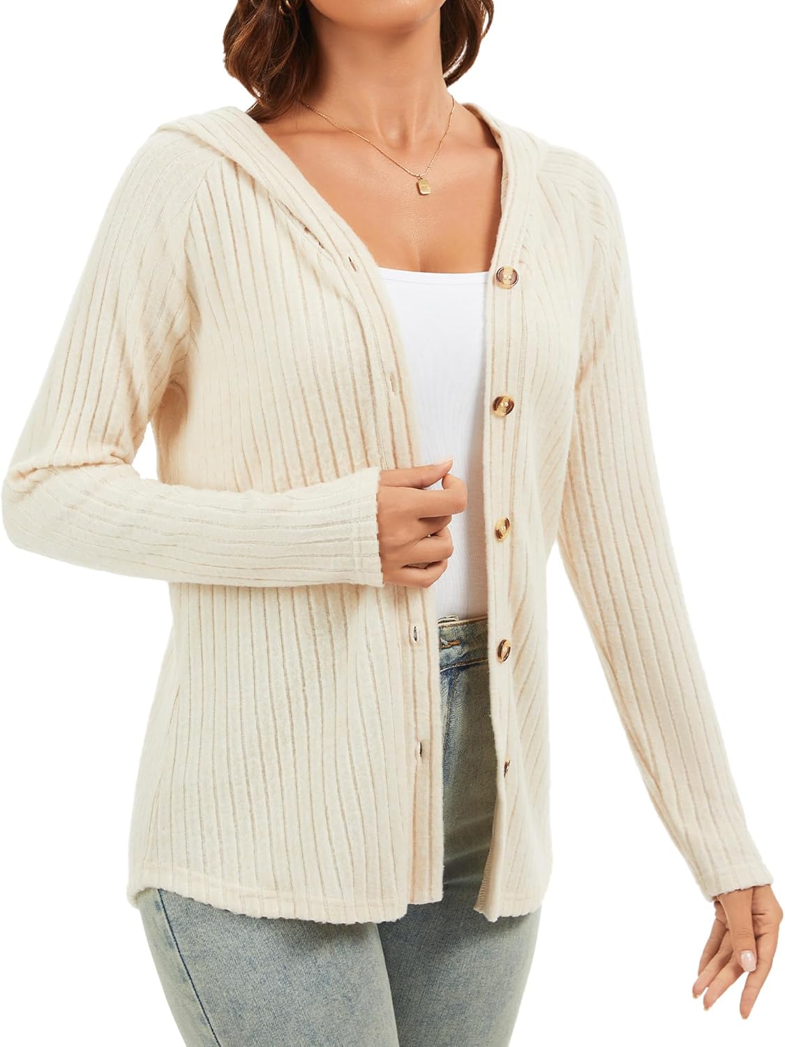 Cardigan Sweaters for Women Button Essentials Hoodies Long Sleeve Tops Business Casual Outfits Fashion Clothes 2025 - Image 4