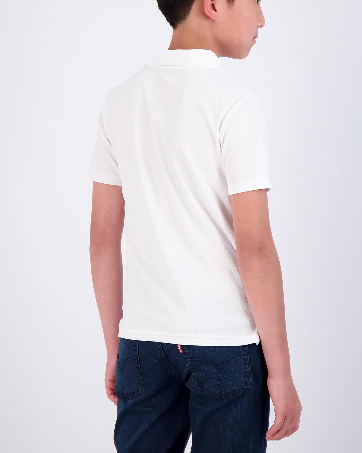 Real Essentials 3 Pack: Boy's Short Sleeve Polo Shirt - School Uniform Active Performance Golf (Ages 4-16) - Image 5