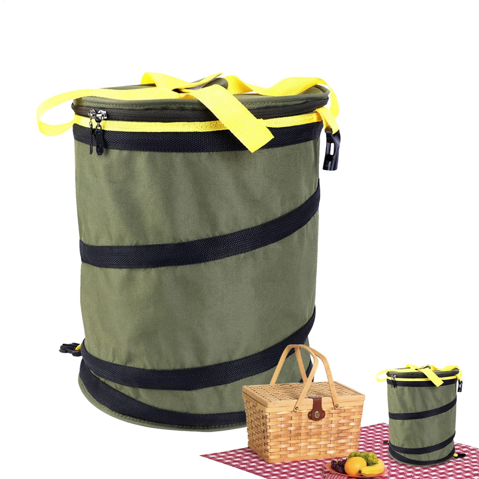 Seau Pliant Pour La Pêche Récipient Eau, Organisateur, Poubelle, Couvercle